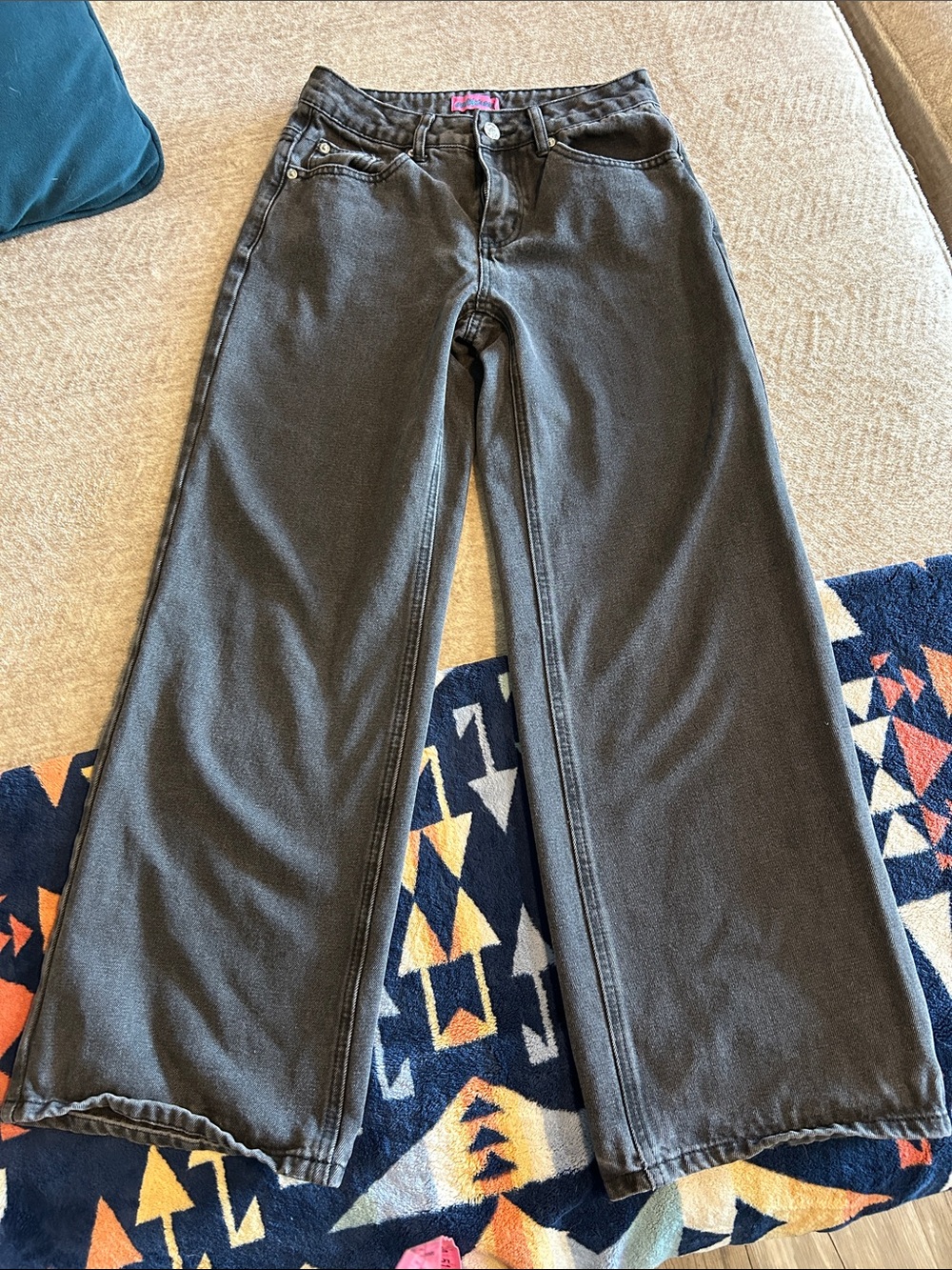 🖤Edikted Wide Leg Jeans in Washed Black